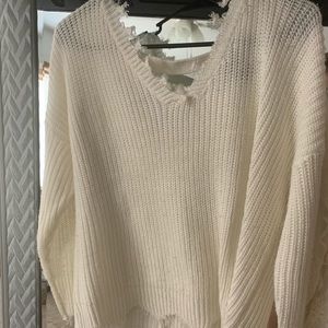 Distressed sweater